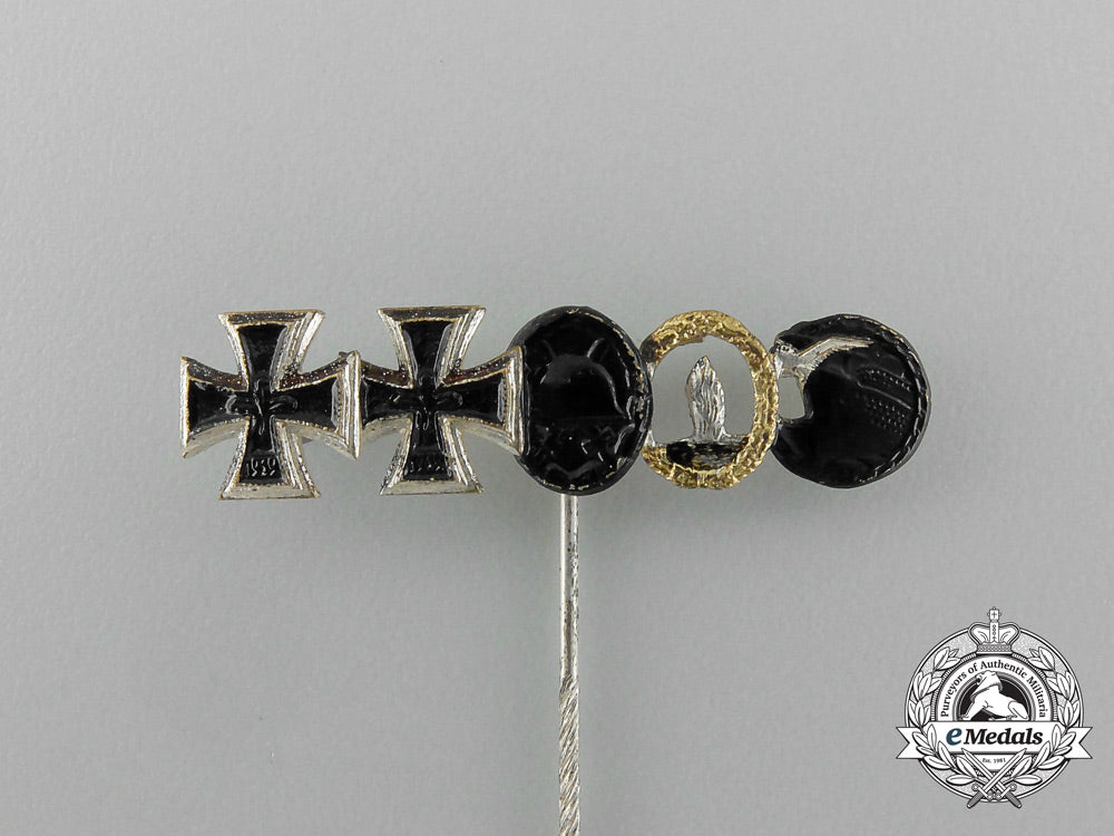 a1957_version_of_a_second_war_german_miniature_stick_pin_bar_consisting_of_five_awards_e_4128