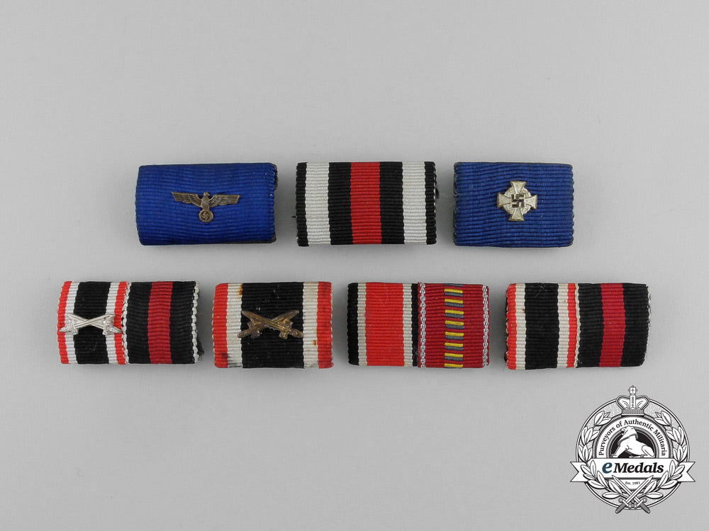 seven_first_and_second_war_german_medal_ribbon_bars_e_4133