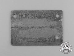A German Camp Id Tag For Pow’s Housed At The Frontstalag 240 In Verdun (France)