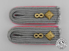 A Pair Of Wehrmacht Heer (Army) Panzertruppe Oberleutnant Shoulder Boards