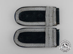 A Pair Of Wehrmacht Medical Sergeant Officer Candidate Shoulder Boards