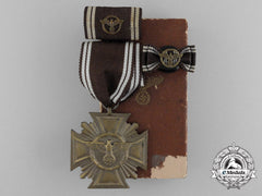 A Nsdap Bronze 10-Year (3Rd Class) Long Service Award Set In Its Box Of Issue By Fritz Zimmermann