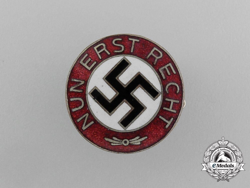 a“_now_more_than_ever”_nsdap_party_member’s_badge;_marked_e_4491