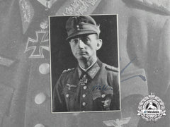 A War Time Signed Photo Of Oak Leaves & Swords Recipient Colonel General Eduard Dietl