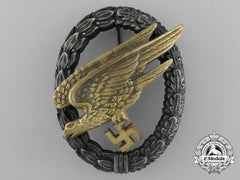 An Early Quality Luftwaffe Fallschirmjäger Badge By G.h Osang Of Dresden
