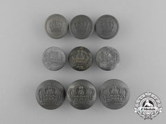 Nine Bavarian Army Tunic Buttons