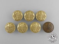 Seven Administrative/Government Tunic Buttons