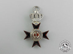 A Rare Miniature Hesse-Darmstadt Ludwig Order; Knight’s Cross