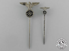 A Grouping Of Two Early Political Eagle Stick Pins