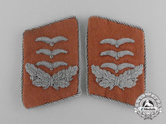 A Mint And Matching Set Of Luftwaffe Signal Corps Hauptmann Collar Tabs