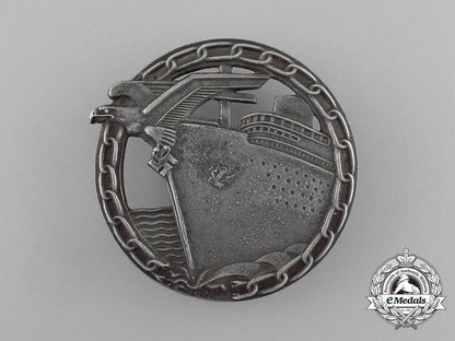 a_second_war_german_blockade_runner_badge_to_hauptmann_hans_beyer_e_6019