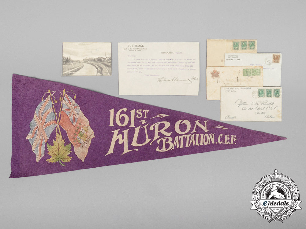 a_first_war161_st_infantry_battalion_pennant_attributed_to_captain_thomas_roy_rundle_e_6069