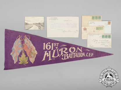a_first_war161_st_infantry_battalion_pennant_attributed_to_captain_thomas_roy_rundle_e_6069