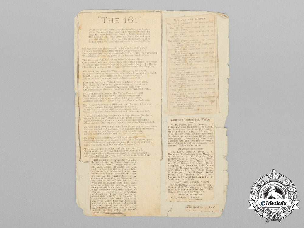 a_first_war161_st_infantry_battalion_pennant_attributed_to_captain_thomas_roy_rundle_e_6077