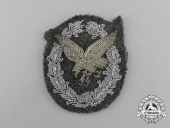 A Luftwaffe Radio Operator & Air Gunner Badge, Cloth Officer's Version