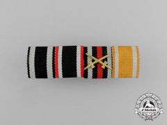 A First And Second War German Ribbon Bar With Four Awards