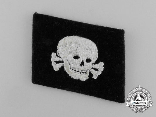 a_scarce_waffen-_ss“_pumpkin_head_pattern”_em/_nco’s_totenkopf_collar_tab_e_6383