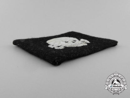 a_scarce_waffen-_ss“_pumpkin_head_pattern”_em/_nco’s_totenkopf_collar_tab_e_6385