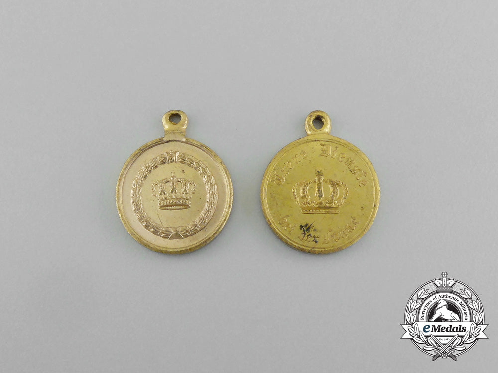 two_first_war_german_long_service_miniature_medals_e_6453