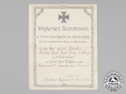 a1916_preliminary_certificate_for_the_iron_cross2_nd_class_e_6591