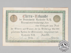 An American 1916 Bond To The Widows & Orphans Of The Fallen Germans