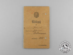 A First War Military Id To Sapper Johannes Sellmann; Battle Of Montdidier-Noyon