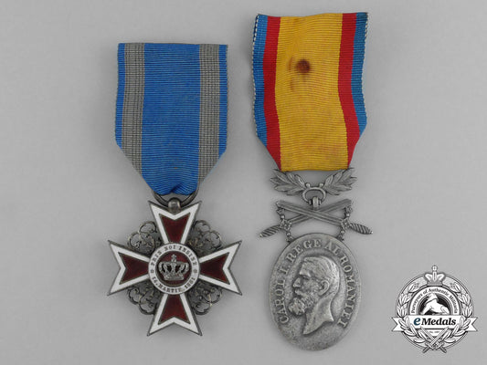 two_romanian(_kingdom)_awards&_decorations_e_6873