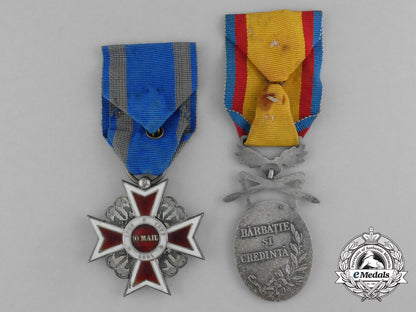 two_romanian(_kingdom)_awards&_decorations_e_6874