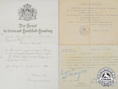 a_set_of_first_war_award_documents_to_staff_sgt._of_field_artillery_regiment_no.9._e_7168