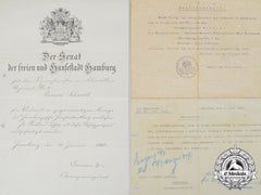 A Set Of First War Award Documents To Staff Sgt. Of Field Artillery Regiment No. 9.