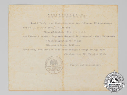 a_set_of_first_war_award_documents_to_staff_sgt._of_field_artillery_regiment_no.9._e_7178