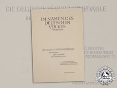 An Unissued Award Document For The Order Of The German Eagle Merit Medal
