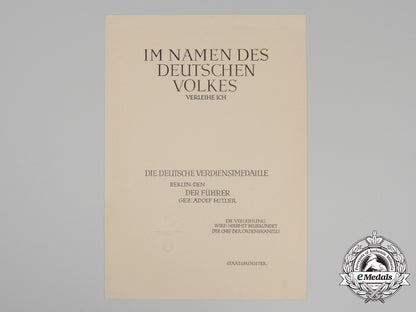 an_unissued_award_document_for_the_order_of_the_german_eagle_merit_medal_e_7273