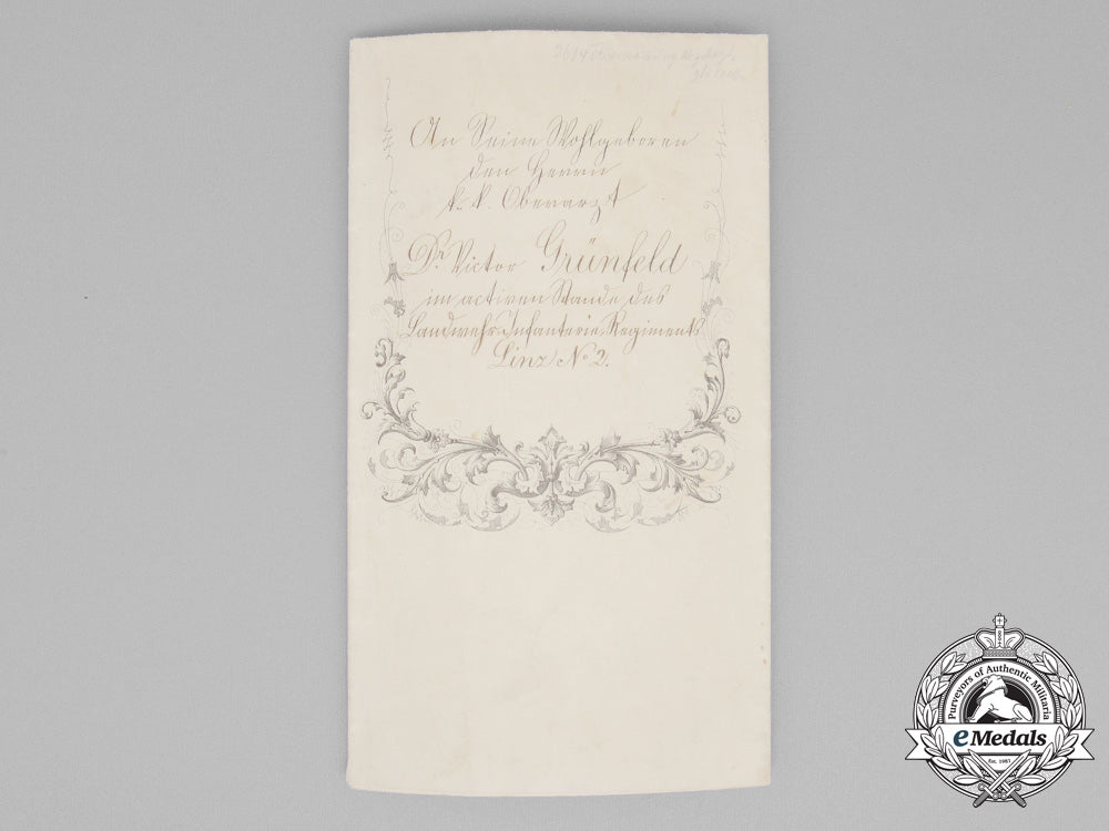 a_pre_second_war_austrian_document_group_to_senior_staff_doctor1_st_class_e_7317
