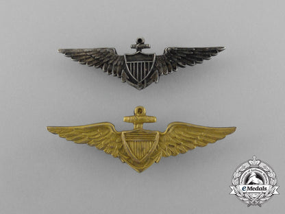 two_american_naval_aviator_collar_badges_e_7364