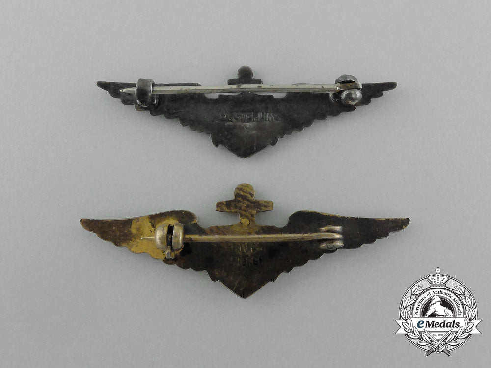 two_american_naval_aviator_collar_badges_e_7365