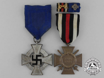 a_first&_second_war_german_faithful_service_medal_ribbon_pair_e_7634