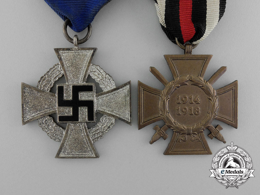 a_first&_second_war_german_faithful_service_medal_ribbon_pair_e_7635