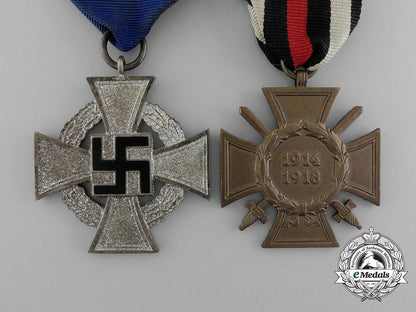 a_first&_second_war_german_faithful_service_medal_ribbon_pair_e_7635