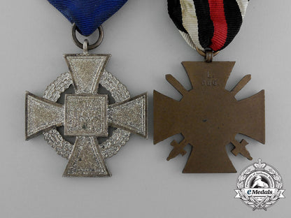 a_first&_second_war_german_faithful_service_medal_ribbon_pair_e_7636