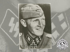 A Wartime Signed Photo Of Oak Leaves & Swords Recipient Ss Brigadeführer Sylvester Stadler