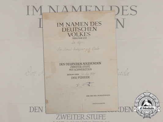 a1939_german_eagle_order2_nd_class_with_swords_award_document;_spanish_recipient_e_7806_1
