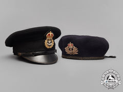 A Canadian Chief Petty Officer's Visor Cap And Officer's Beret