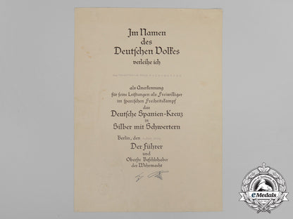 a_spanish_civil_war_award_document_grouping_to_heinz_weissmüller_e_8276