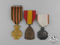 Three First War Period Belgian Medals And Awards