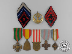 A Lot Of French & Belgian Medals And Insignia