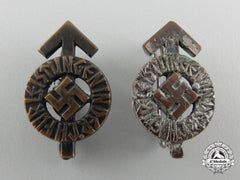 Two Miniature HJ Proficiency Badges