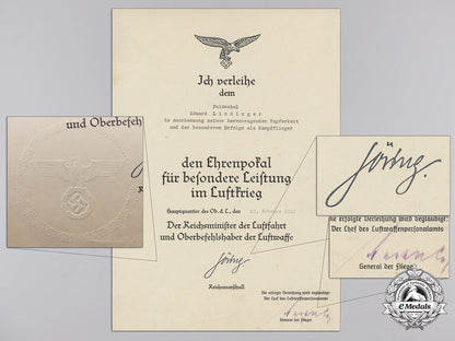 germany,_luftwaffe._an_award_group_to_honor_goblet&_kc_recipient_eduard_lindinger_em19c_1_2_2_1