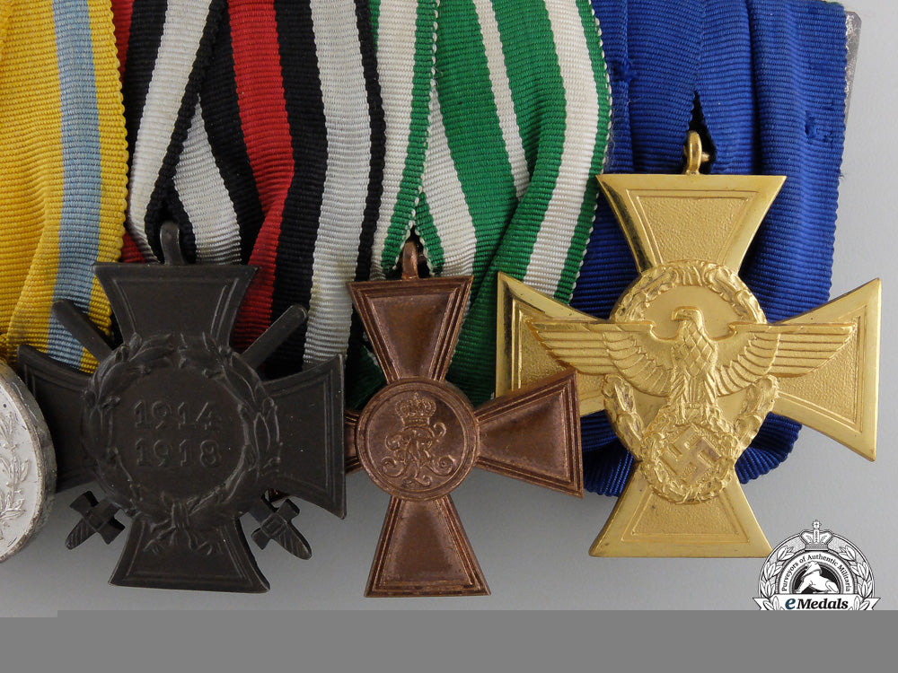 a_first_war_german_imperial&_reich_police_six_piece_medal_bar_em258c