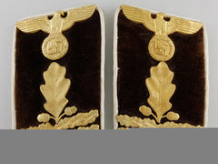A Pair Of Kreis Hauptabschnittsleiter Tabs; Rzm Tagged